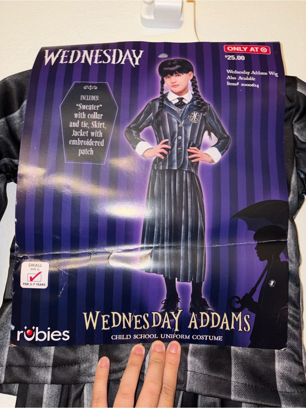 NWT Wednesday Addams Child School Uniform Costume Size Small 5-7 Years